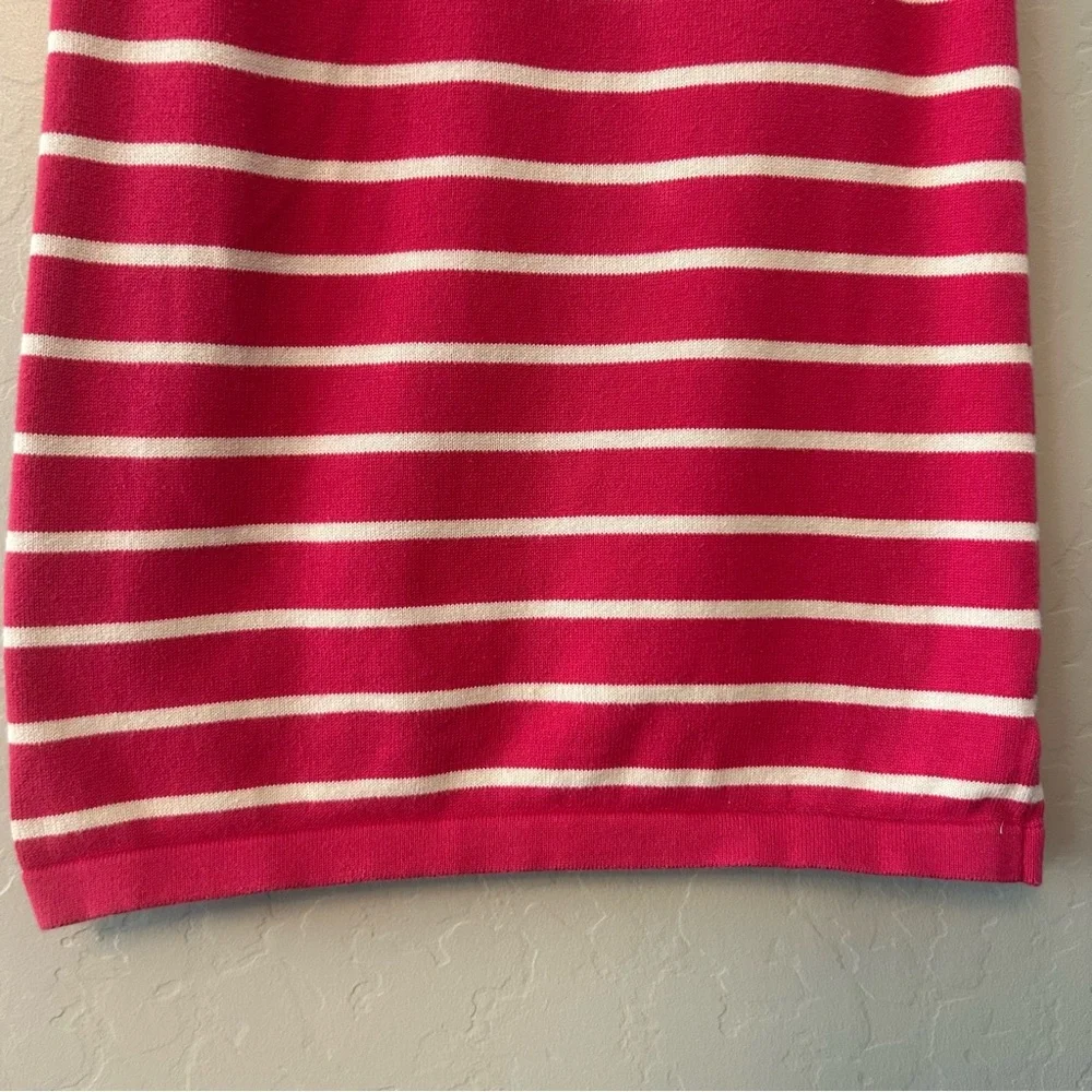 ⭐️Baby Gap light gray, pink and white striped short sleeve sweater dress 5 yr